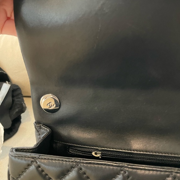 Chanel Easy Carry Flap 2015 Black Lambskin Silver HW almost new condition *Trade - Picture 10 of 17